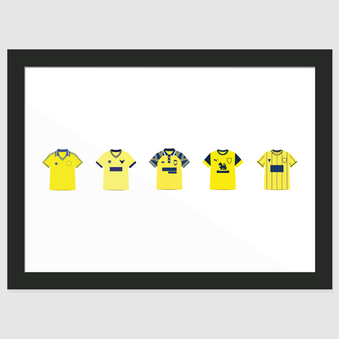 Oxford United Kit Print